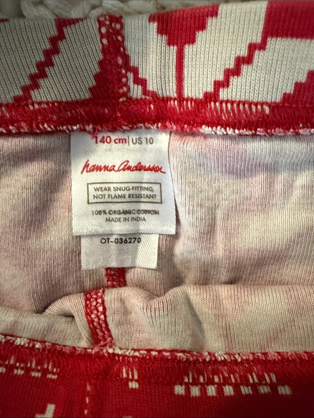 Hanna Anderson Swedish holiday Cotton Pajama Set.